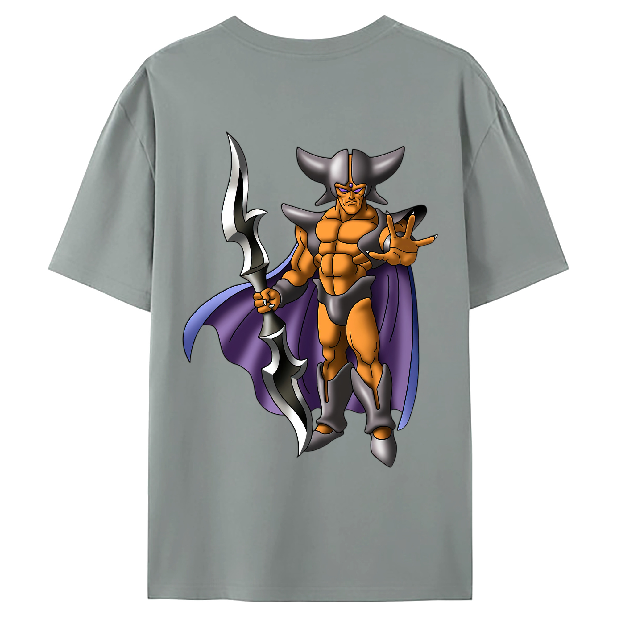 （画像用） ドラゴンクエスト Doragon Kuesuto Dragon Quest 綿100％ メンズ半袖Tシャツ（バックプリント） 通気性